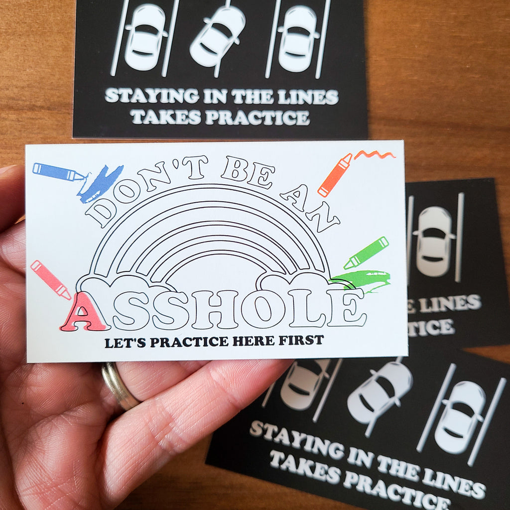 Staying in the lines takes practice Cards